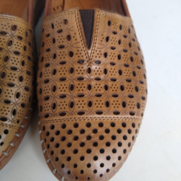 Spring Step Brown Perforated Loafers - Picture 4 of 9